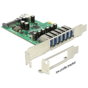 Delock PCI Express Card > 6 x extern + 1 x intern USB 3.0