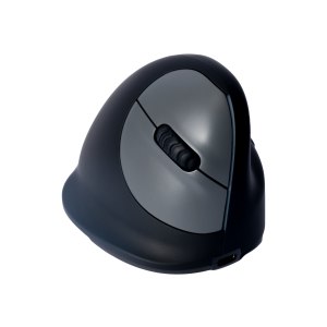 R-Go HE Mouse - mouse ergonomico - Medio (165-195mm) - destrorso - senza fili - Mano destra - Ottico - RF Wireless - 1600 DPI - Nero - Argento