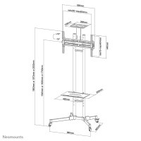 Neomounts PLASMA-M1700E - Cart - for flat panel / AV equipment