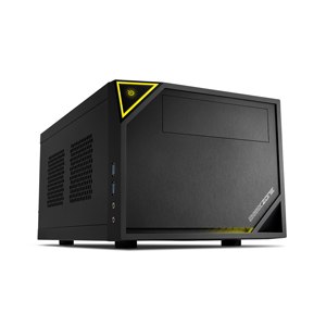 Sharkoon SHARK ZONE C10 - Tower - Mini-ITX - ohne Netzteil (ATX12V / SFX12V) - Schwarz, Gelb - USB/Audio