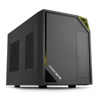 Sharkoon SHARK ZONE C10 - Tower - Mini-ITX - ohne Netzteil (ATX12V / SFX12V) - Schwarz, Gelb - USB/Audio