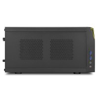 Sharkoon SHARK ZONE C10 - Tower - Mini-ITX - ohne Netzteil (ATX12V / SFX12V) - Schwarz, Gelb - USB/Audio