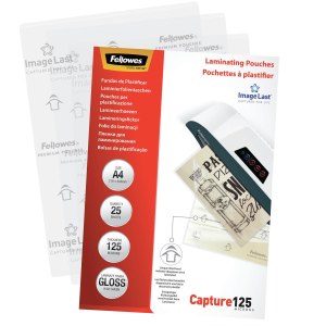 Fellowes ImageLast - 125 Mikron - 25er-Pack - glänzend - glänzend - A4 (210 x 297 mm) Taschen für Laminierung