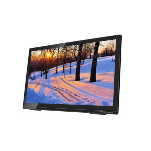 HANNS.G HT273HPB - LED-Monitor - 68.6 cm (27") (27" sichtbar) - Touchscreen - 1920 x 1080 Full HD (1080p) @ 60 Hz - HS-IPS - 300 cd/m² - 1000:1 - 8 ms - HDMI, VGA - Lautsprecher - Schwarz