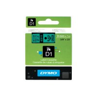 Dymo D1 - Self-adhesive - black on green