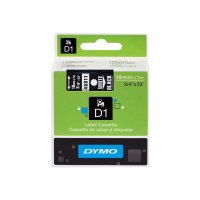 Dymo D1 - Self-adhesive - white on black