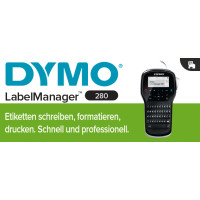 Dymo LabelMANAGER 280 - Beschriftungsgerät - s/w - Thermotransfer - Rolle (1,2 cm)