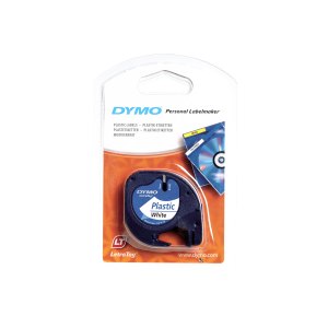 Dymo LetraTAG - Kunststoff - weiß - Rolle (1,2 cm x 4 m)