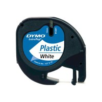 Dymo LetraTAG - Kunststoff - weiß - Rolle (1,2 cm x 4 m)