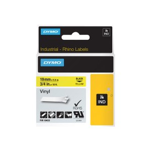 Dymo Self-adhesive - black on yellow