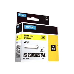 Dymo Self-adhesive - black on yellow