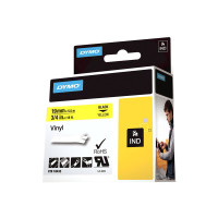 Dymo Self-adhesive - black on yellow