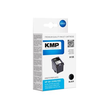 KMP H135 - Tintenpatrone Schwarz - 3 ml - kompatibel HP 301