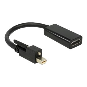 Delock Adapter mini Displayport 1.2 male with screw > HDMI female 4K Active black