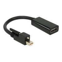 Delock Adapter mini Displayport 1.2 male with screw > HDMI female 4K Active black