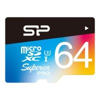 Silicon Power Superior Pro - 64 GB - MicroSDXC - Classe 10 - UHS-III - 90 MB/s - 80 MB/s