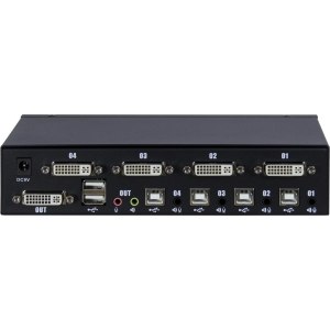 Inter-Tech Argus KVM-AS-41DA - KVM-/Audio-Switch - 4 x...