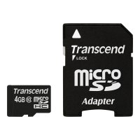 Transcend TS4GUSDHC10 - 4 GB - MicroSDHC - Classe 10 - NAND - 90 MB/s - Nero