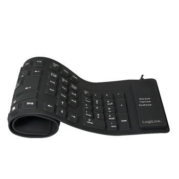 LogiLink Flexible Waterproof - Tastatur - PS/2, USB