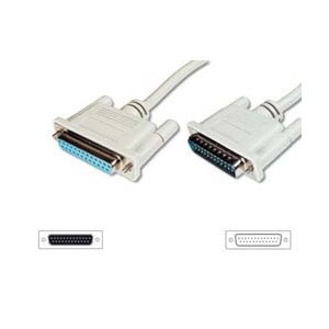 DIGITUS Datatransfer extension cable, D-Sub25/M - D-Sub25/F