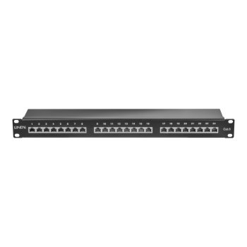 Lindy 25990 - RJ-45 - Nero - Montaggio a rack - 1U - 480 mm - 45 mm