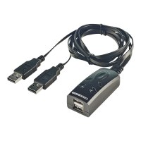 Lindy 2 Port USB KM Switch - Tastatur-/Mausschalter