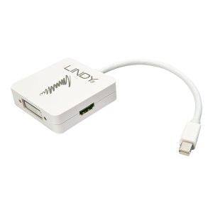 Lindy Mini DisplayPort 1.2 to HDMI, VGA & DVI-D Active Adapter Converter