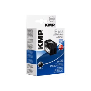 KMP E186 Tintenpatrone Schwarz 34ml