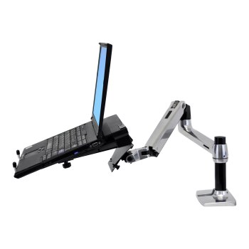 Ergotron LX - Mounting kit (articulating arm, desk clamp mount, extension adapter, grommet-mount base, 7" post)