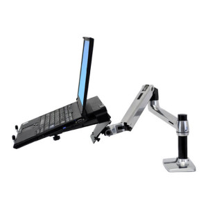 Ergotron LX - Mounting kit (articulating arm, desk clamp mount, extension adapter, grommet-mount base, 7" post)