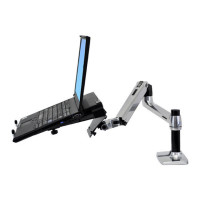 Ergotron LX - Mounting kit (articulating arm, desk clamp mount, extension adapter, grommet-mount base, 7" post)