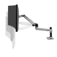 Ergotron LX - Mounting kit (articulating arm, desk clamp mount, extension adapter, grommet-mount base, 7" post)