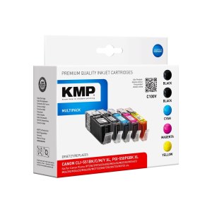 KMP MULTIPACK C100V - 5er-Pack - Schwarz, Gelb, Cyan,...