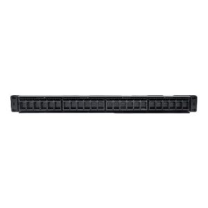 Intellinet Patch Panel, Blank, 1U, 24-Port, Black