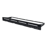 Intellinet Patch Panel, Blank, 1U, 24-Port, Black