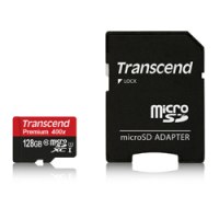 Transcend Premium - Flash memory card (microSDXC to SD adapter included)