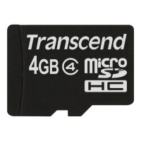 Transcend TS4GUSDC4 - 4 GB - MicroSDHC - Nero