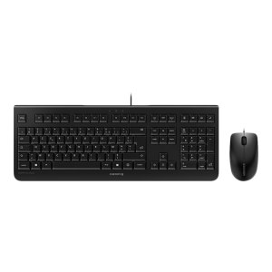 Cherry DC 2000 - Tastiera - 1200 dpi Laser, Ottico - 3 tasti AZERTY - Nero