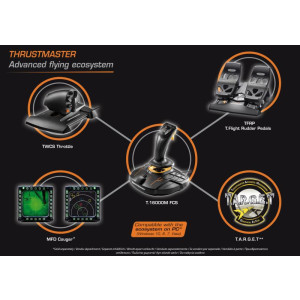 ThrustMaster T.16000M FCS Flight Pack - Joystick, Gashebel und Pedale