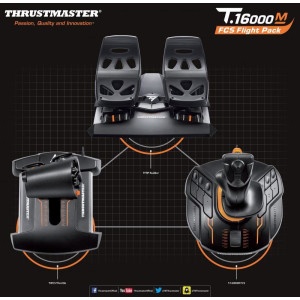 ThrustMaster T.16000M FCS Flight Pack - Joystick, Gashebel und Pedale