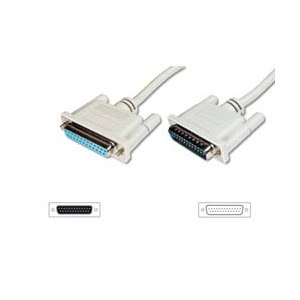 DIGITUS Datatransfer extension cable, D-Sub25/M - D-Sub25/F