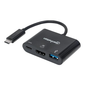 Manhattan USB-C Dock/Hub, Ports (x3): HDMI, USB-A and...