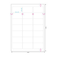 MediaRange - Matt - permanenter Klebstoff - Mattes Weiß - 63.5 x 38.1 mm 1050 Etikett(en) (50 Bogen x 21) Mehrzwecketiketten