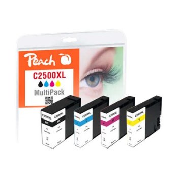 Peach Combi-Pack C2500XL - 4er-Pack - Schwarz, Gelb, Cyan, Magenta