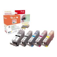 Peach Multi Pack XL - 5er-Pack - Schwarz, Gelb, Cyan, Magenta - kompatibel - Tintenpatrone (Alternative zu: Canon CLI-571BKXL, Canon CLI-571YXL, Canon PGI-570PGBKXL, Canon CLI-571MXL, Canon CLI-571CXL)