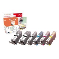 Peach Multi Pack Plus XL - 6er-Pack - Schwarz, Gelb, Cyan, Magenta - kompatibel - Tintenpatrone (Alternative zu: Canon CLI-571BKXL, Canon CLI-571YXL, Canon PGI-570PGBKXL, Canon CLI-571MXL, Canon CLI-571CXL)