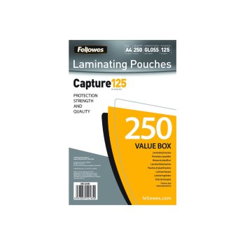 Fellowes Laminating Pouches Capture 125 micron - A4 (210 x 297 mm) Taschen für Laminierung