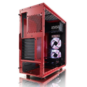 Fractal Design Focus G - Midi Tower - PC - Nero - Rosso - ATX,ITX,Micro ATX - Bianco - Ventole - Frontale