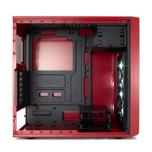 Fractal Design Focus G - Midi Tower - PC - Nero - Rosso - ATX,ITX,Micro ATX - Bianco - Ventole - Frontale