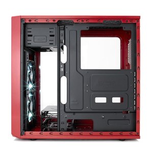 Fractal Design Focus G - Midi Tower - PC - Nero - Rosso - ATX,ITX,Micro ATX - Bianco - Ventole - Frontale